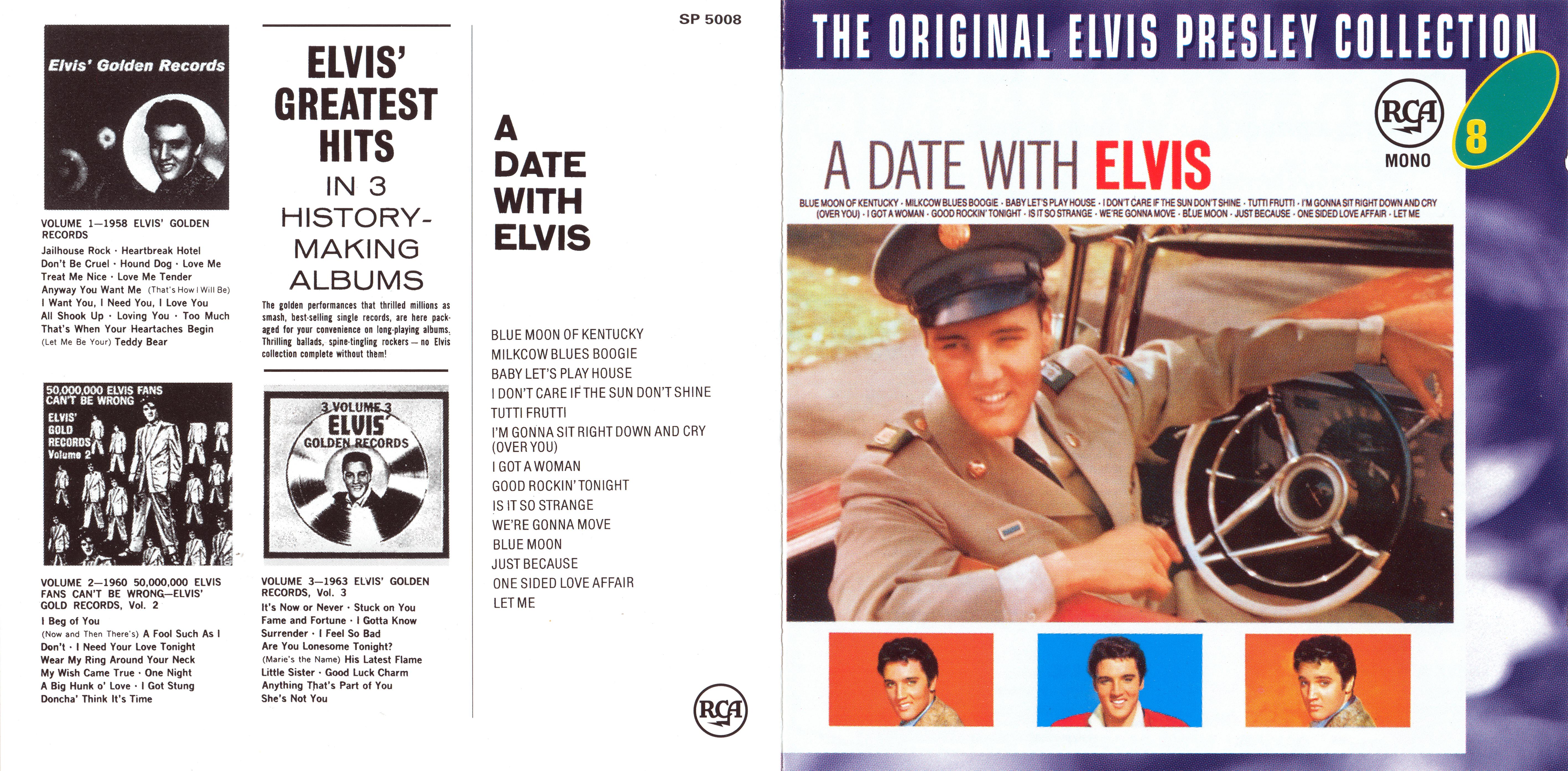Elvis Presley  The Original Elvis Presley Collection 08; A Date With Elvis : Front + Inlay
